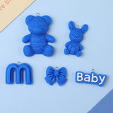 100pcs Resin Cartoon Bear Rabbit Pendants for Jewelry Making
