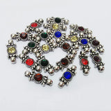 100pcs Rhinestone Inlaid Beads Loop Decor Jewelry Making Spacer