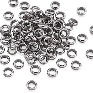 100pcs Stainless Steel Bead Spacers Jewelry Making DIY Findings 4-8mm