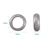 100pcs Stainless Steel Bead Spacers Jewelry Making DIY Findings 4-8mm