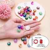 100pcs Faceted Glass European Beads Double Cores for DIY Bracelet