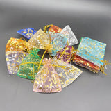 100pcs Rose Drawstring Bag Organza Gift Pouches Wedding Packaging Bag