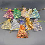 100pcs Rose Drawstring Bag Organza Gift Pouches Wedding Packaging Bag