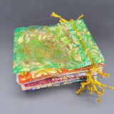 100pcs Rose Organza Gift Bag Christmas Wedding Packaging Small Mesh Sachet Bags