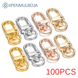 100pcs Rotating Dog Buckle Lobster Clasps For DIY Jewelry Making