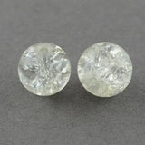 100pcs 8mm Crackle Glass Beads Mixed for DIY Jewelry Making