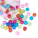 100pcs 8mm Crackle Glass Beads Mixed for DIY Jewelry Making