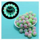 100pcs 15mm Glow In The Dark Silicone Beads for Baby Toys Necklaces Teether