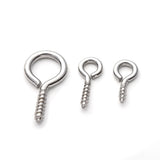 100pcs SS304 Stainless Steel Mini Eye Pins for DIY Jewelry Making