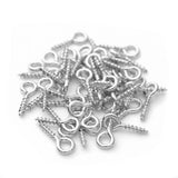 100pcs SS304 Stainless Steel Mini Eye Pins for DIY Jewelry Making