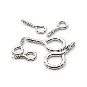 100pcs SS304 Stainless Steel Mini Eye Pins for DIY Jewelry Making
