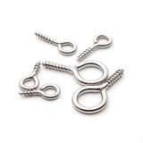 100pcs SS304 Stainless Steel Mini Eye Pins for DIY Jewelry Making