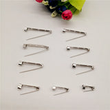 100pcs Safety Pins Brooch Clip Base Pins for Jewelry Making