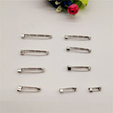100pcs Safety Pins Brooch Clip Base Pins for Jewelry Making