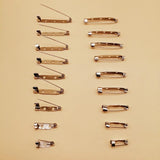 100pcs Safety Pins Brooch Clip Base Pins for Jewelry Making