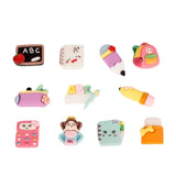 100pcs School Books Pen Bag Resin Charms for Jewelry Making DIY