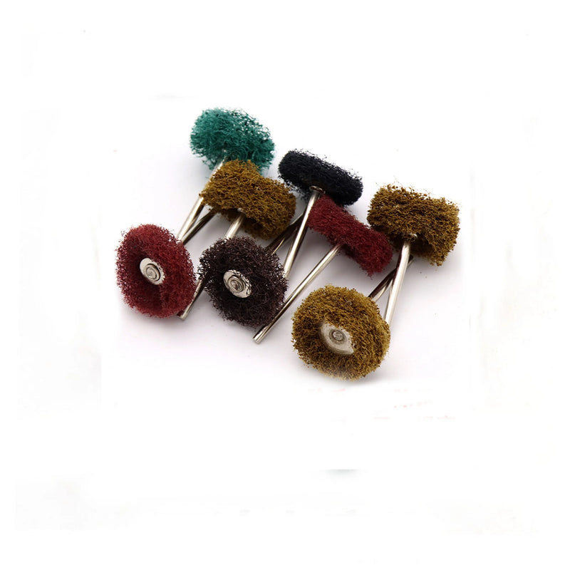100pcs Scouring Pad Polighing Wheels Nylon Grinding Abrasives 3mm Shank