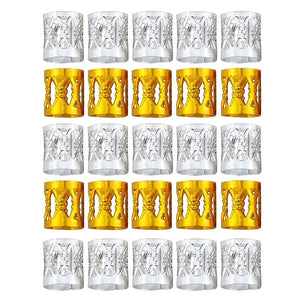 100pcs Hair Braid Dreadlock Beads Cuffs Hair Ring Hair Extension Accessories