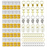 100pcs Hair Braid Dreadlock Beads Cuffs Hair Ring Hair Extension Accessories