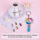 100pcs Tibetan Style Hope Cancer Awareness Ribbon Charms