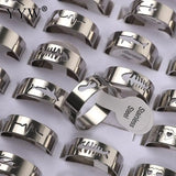 100pcs Titanium Steel Finger Ring Set Mixed Styles Will Not Fade