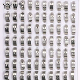 100pcs Titanium Steel Finger Ring Set Mixed Styles Will Not Fade
