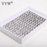 100pcs Titanium Steel Finger Ring Set Mixed Styles Will Not Fade