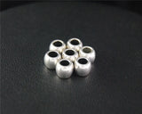 100pcs Silver Spacer Beads Round Charm DIY Metal Jewelry Making 5x6mm