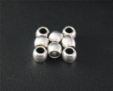 100pcs Silver Spacer Beads Round Charm DIY Metal Jewelry Making 5x6mm