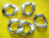 100pcs Silver Chunky Chain CCB Link Accessory 30x20mm