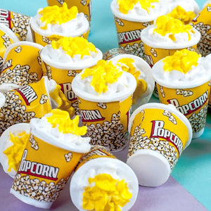 100pcs 3D Resin Popcorn Bucket Pendant DIY Micro Landscape Ornaments 25*18MM