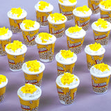 100pcs 3D Resin Popcorn Bucket Pendant DIY Micro Landscape Ornaments 25*18MM