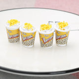 100pcs 3D Resin Popcorn Bucket Pendant DIY Micro Landscape Ornaments 25*18MM