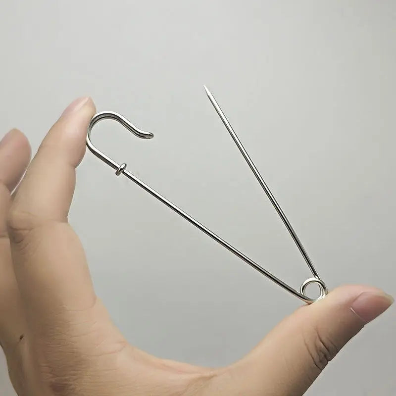 100pcs Silver Safety Pins Metal Needles Large Safety Pins