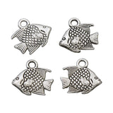 100pcs Small Fish Charm Beads Tibetan Silver Pendants L062