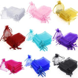 100 Small Organza Bags Colorful Drawstring Pouches for Jewelry Candy Party Favor
