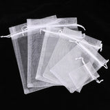 100pcs Organza Bags Drawstring Jewelry Packaging Wedding Party Christmas Gift