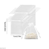 100pcs Organza Bags Drawstring Pouches Jewelry Candy Favor Gift