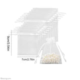 100pcs Small Organza Bags Drawstring Pouches for Jewelry Candy Wedding