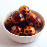 100pcs Yellow Leopard Beads 20mm for Chunky Necklace