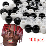 100pcs Spacer Beads for Frican Wig Twist braid Jewelry Decoration