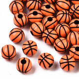 100pcs Sport Ball Spacer Acrylic Beads for Bracelet Necklace DIY Craft Jewelry