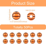 100pcs Sport Ball Spacer Acrylic Beads for Bracelet Necklace DIY Craft Jewelry