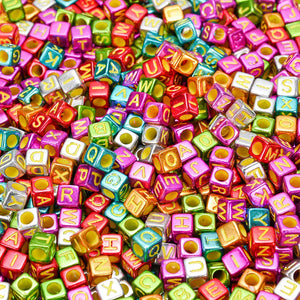 100pcs Acrylic Mixed Alphabet Letter Beads for DIY Jewelry Making