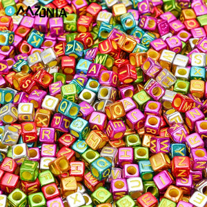 100pcs Acrylic Mixed Alphabet Letter Beads for DIY Jewelry Making