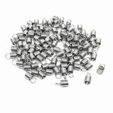 100pcs Stainless Steel Spring Coil End Beads Crimp Cap for DIY Bracelet