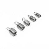 100pcs Stainless Steel Spring Coil End Beads Crimp Cap for DIY Bracelet