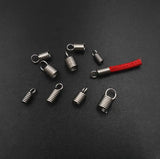 100pcs Stainless Steel Spring Coil End Beads Crimp Cap for DIY Bracelet