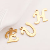 100pcs Stainless Steel A-Z 26 Alphabet Letter Charms Random Mix Pendant