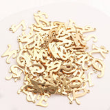 100pcs Stainless Steel A-Z 26 Alphabet Letter Charms Random Mix Pendant